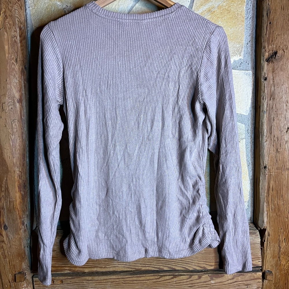 Bixby Nomad Side Ruched Brushed Ribbed Top 🫶 - Picture 7 of 7